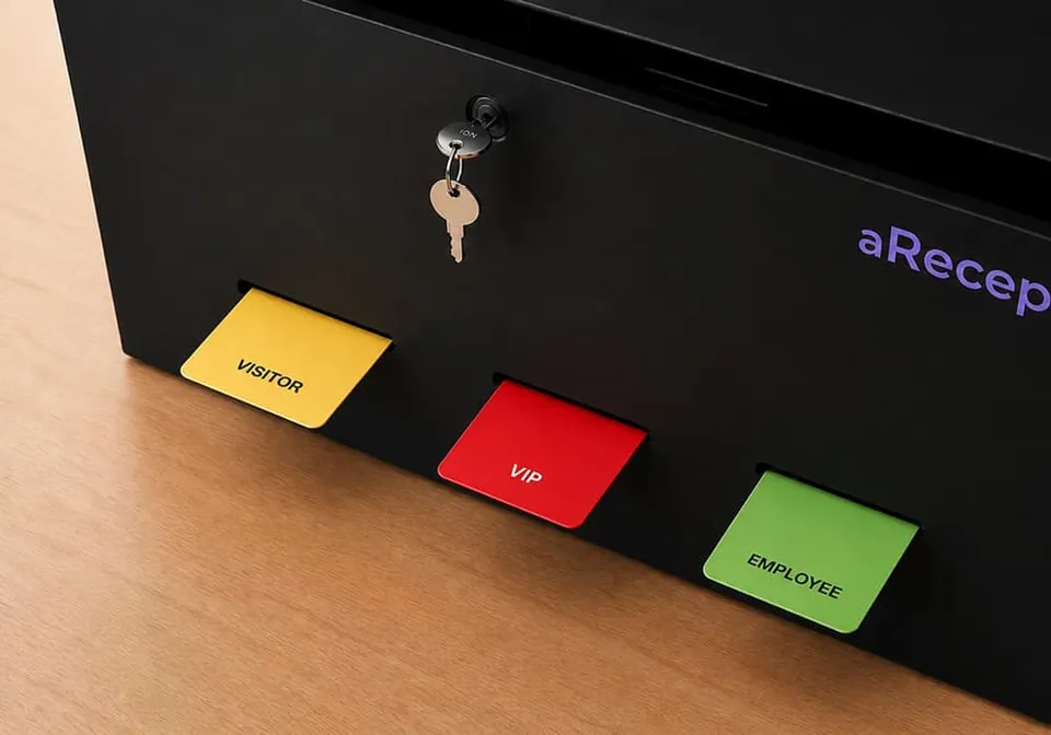aReception dispenser with three card types