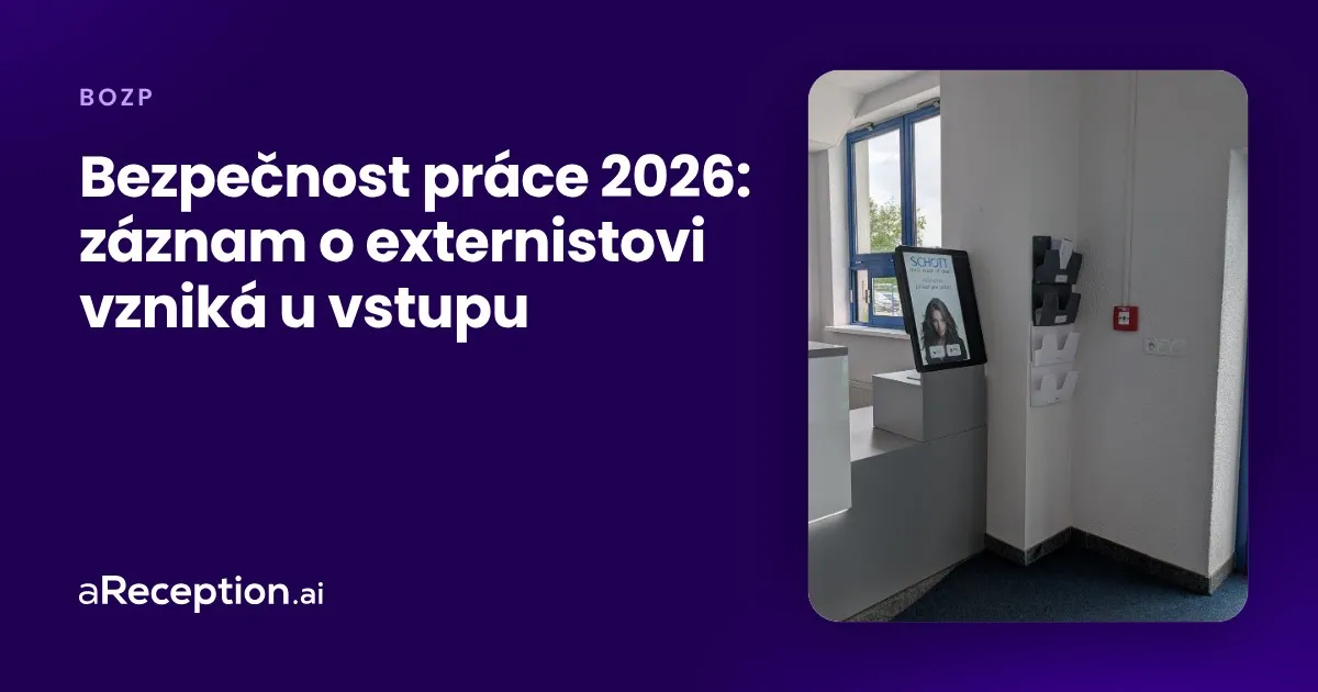 Titulní obrázek článku: terminál aReception u vstupu do závodu