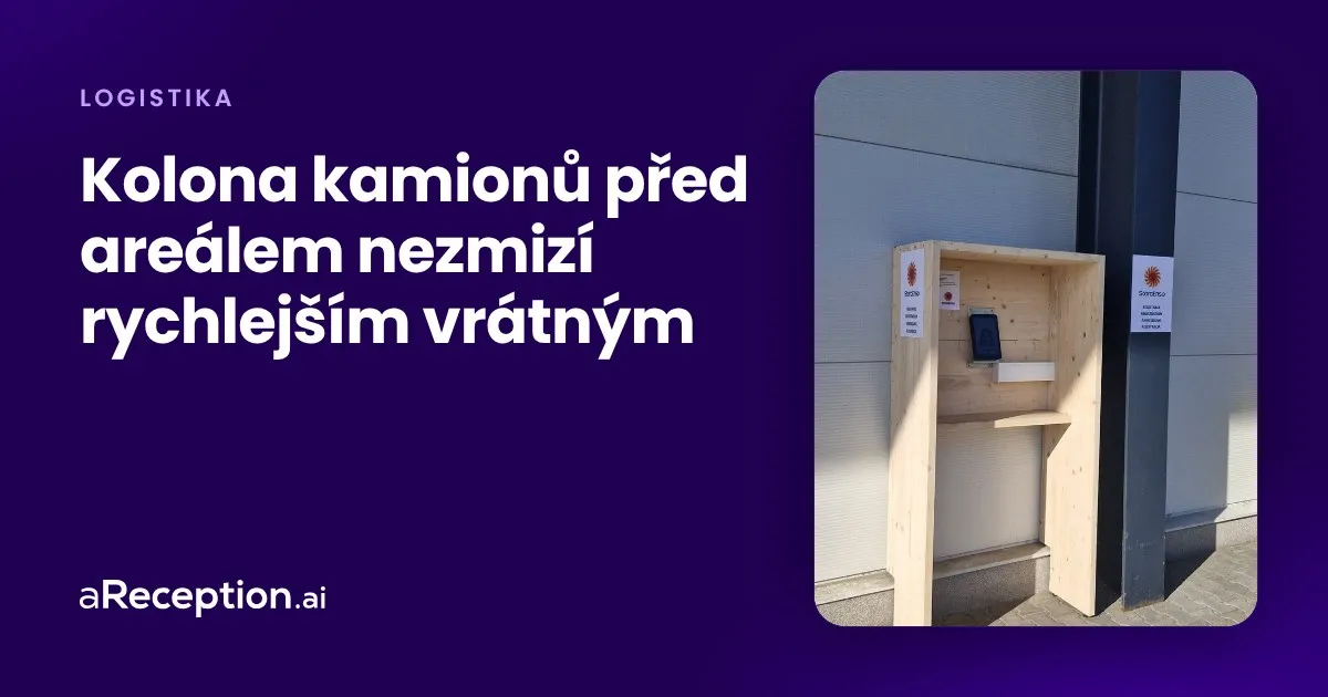 Titulní obrázek článku: terminál pro řidiče u vjezdu do areálu Stora Enso ve Ždírci