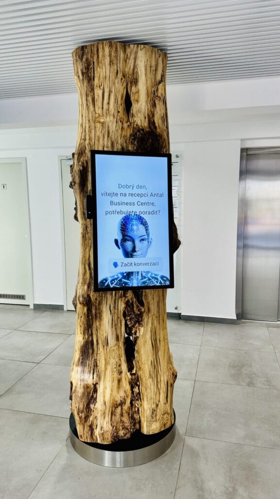 aReception kiosk at Antal Business Centre reception