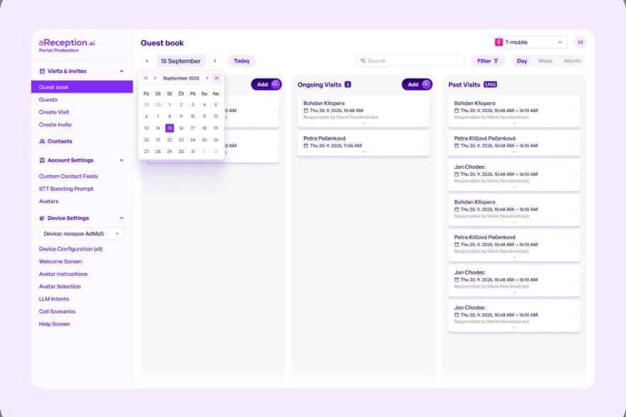 Portal: visitor book
