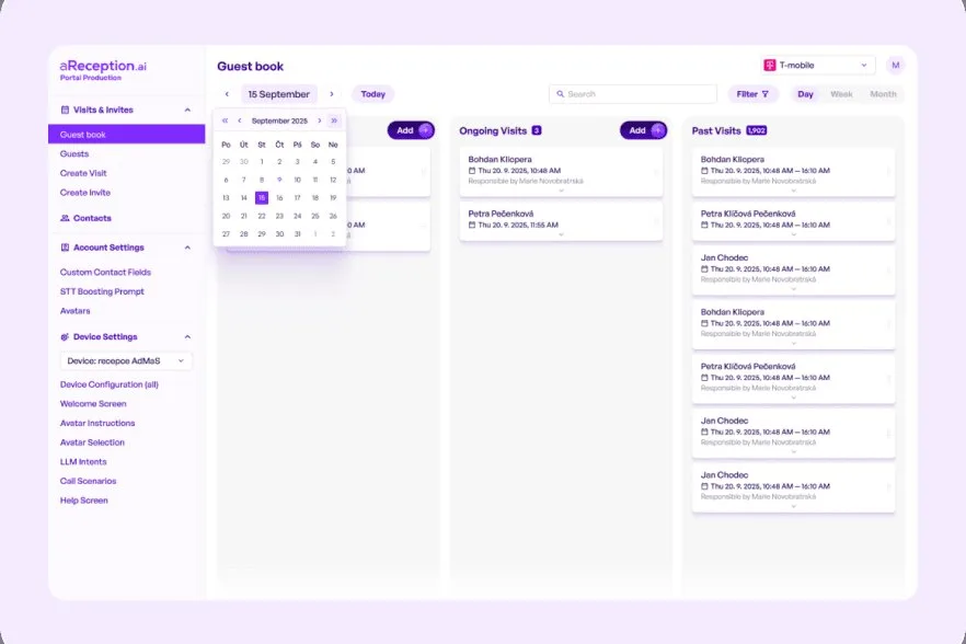 Portal: visitor book