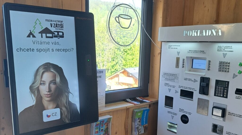 How V Zátiší in Dolní Morava runs a self-service reception at a pension and campsite