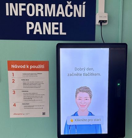 Informační panel Florence, dětská nemocnice Brno
